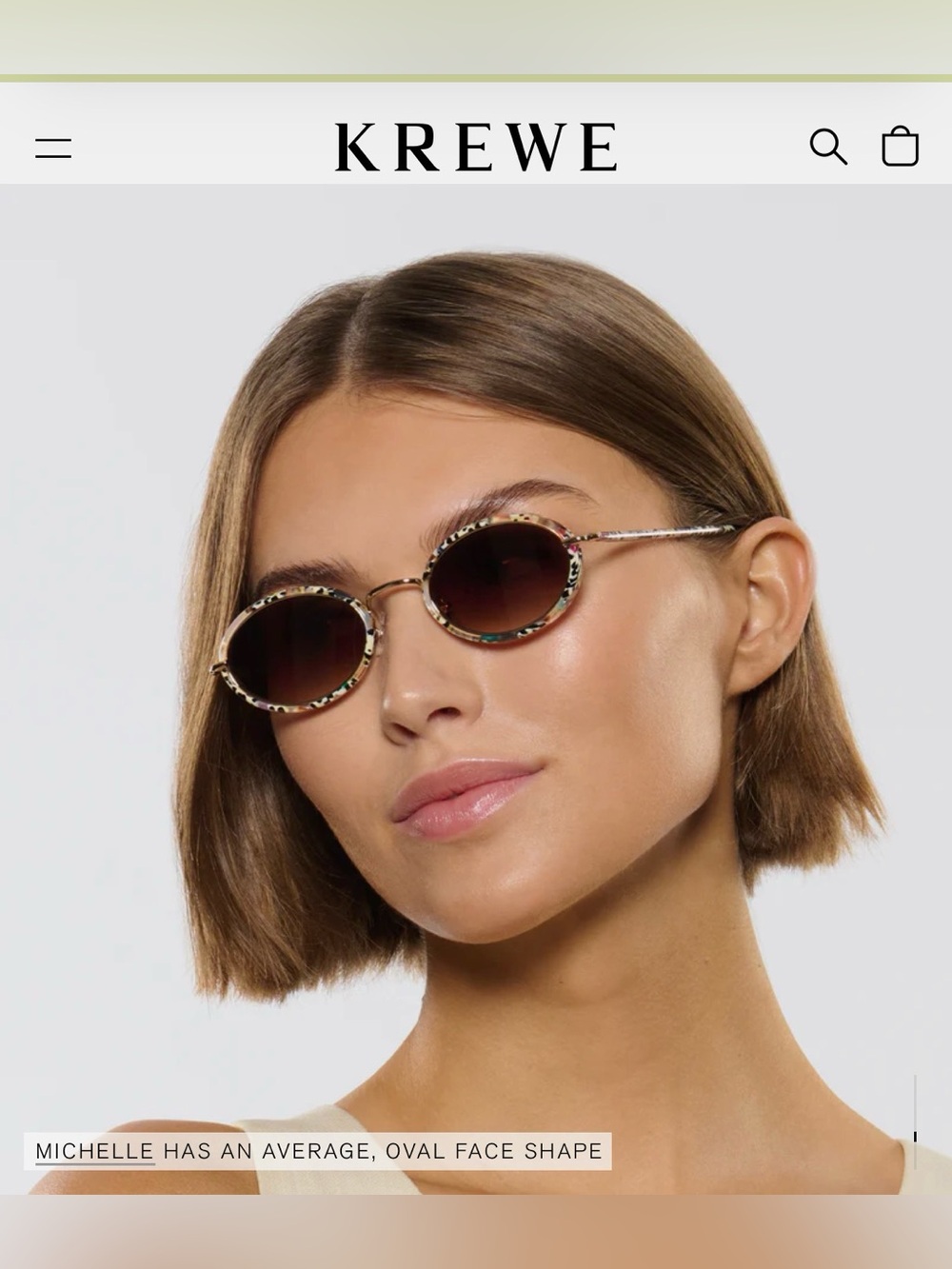KREWE Multicolor Speckled Round Sunglasses with Brown Lenses